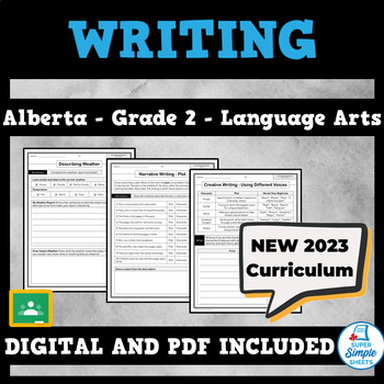Preview of NEW 2023 Alberta Language ELA - Grade 2 - Writing