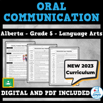 Preview of NEW 2023 Alberta Language ELA - Grade 5 - Oral Communication