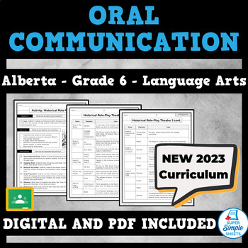 Preview of NEW 2023 Alberta Language ELA - Grade 6 - Oral Communication