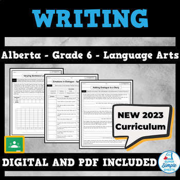 Preview of NEW 2023 Alberta Language ELA - Grade 6 - Writing