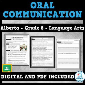 Preview of Alberta Language Arts ELA - Grade 8 - Oral Communication