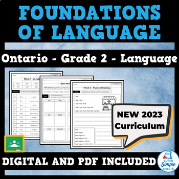 Preview of NEW 2023 Ontario Language - Grade 2 - Foundations of Language