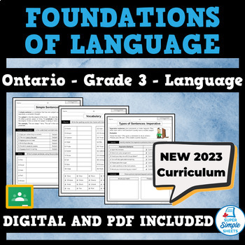 Preview of NEW 2023 Ontario Language - Grade 3 - Foundations of Language