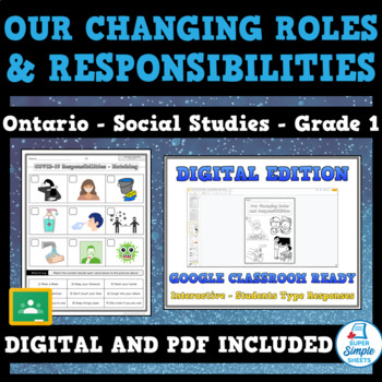 Preview of NEW 2023 Ontario Social Studies - Grade 1 - Changing Roles & Responsibilities