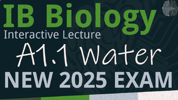 Preview of NEW 2025 IB Biology A1.1 [SL/HL] Water Interactive Lecture Handout