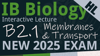 Preview of NEW 2025 IB Biology B2.1 [AHL] Membranes & Transport Interactive Lecture