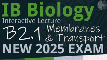 Preview of NEW 2025 IB Biology B2.1 [SL/HL] Membranes & Transport Interactive Lecture