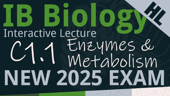Preview of NEW 2025 IB Biology C1.1 [AHL] Enzymes & Metabolism Interactive Lecture Handout