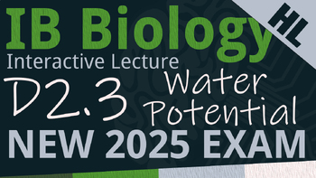 Preview of NEW 2025 IB Biology D2.3 [AHL] Water Potential Interactive Lecture Handout