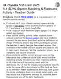 NEW 2025 IB Physics A.1 Kinematics [SL/HL] 3 Activity Bundle