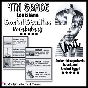 Preview of 4th Grade- LA Social Studies Unit 2: Ancient Near East Vocabulary Wall