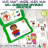 Wh- Questions Leveled Practice with Boom Cards