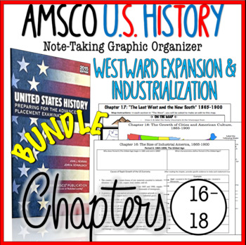 Preview of AMSCO U.S. History Graphic Organizer Chapter 16, 17, 18 (Industrialization)