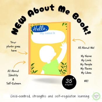 Preview of NEW About Me BOOK, My Name Is, Age, Family, Traits, Places, Interests, Skills