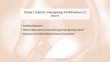 Preview of NEW Alberta Grade 2 Science - Sound