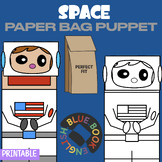 NEW! Astronaut Paper Bag Puppet Craft | Space Coloring Act