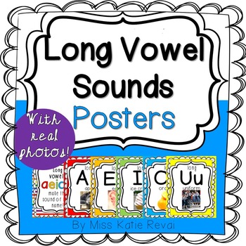 printable long vowel sounds posters with real photos tpt