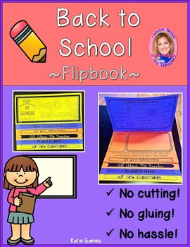 NEW Back to School DOUBLE-SIDED Flipbook! by Katie's Kiddos | TPT
