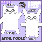 NEW! Bear Bunny Craft - April Fools Coloring (5 Pages)
