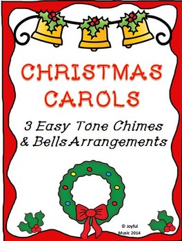 Preview of CHRISTMAS CAROLS 3 Easy Chimes & Bells Arrangements BUNDLE