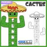 NEW! Cactus Name Craft - Cinco De Mayo Coloring Decoration