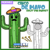 NEW! Cactus Split Pin String Puppet Craft | Cinco De Mayo 