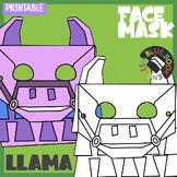 NEW! Cinco De Mayo Mask Craft - Llama Coloring (2 Pages)