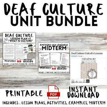 Preview of NEW - Deaf Culture Unit Bundle! (Ongoing Update)
