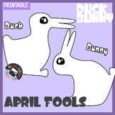 NEW! Duck Bunny Craft - April Fools Coloring (3 Pages) Dino Bunny
