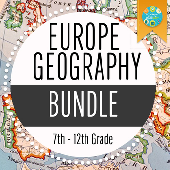 Preview of NEW! Europe Geography Bundle  + 2 Freebies