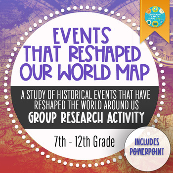 Preview of NEW! Events That Reshaped Our World Map (Includes PowerPoint) Map Skills