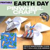 NEW! Earth Day Pinwheel Craft | Coloring paper (4 Pages)