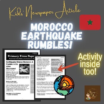 Preview of NEW: Earthquake Shakes Morocco: Kid-Friendly Text & Activity for Children