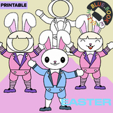 NEW! Easter Bunny Split Pin String Puppet Craft | Coloring