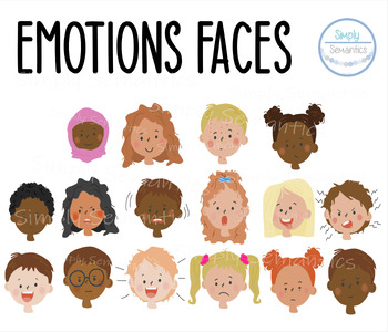 Preview of NEW! Emotions - Faces Clip Art