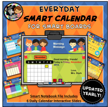 Preview of Interactive Calendar for SMART Board PK, K, 1st - Everyday Theme