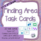 2nd & 3rd Grade Finding Area Task Cards 2.9F, 3.MD.C.5, 3.MD.C.6
