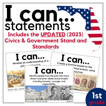 Preview of Social Studies UPDATED Florida Standards - Including NEW FL Civics & Government