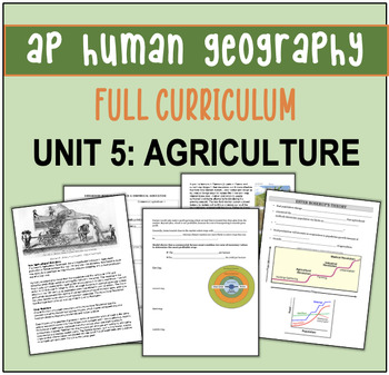Preview of AP Human Geography Unit Plan on AGRICULTURE!