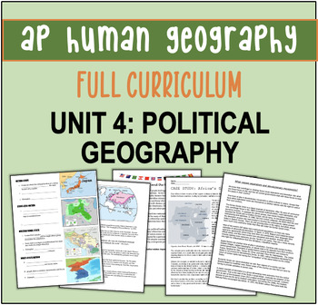Preview of AP Human Geography Unit Plan: POLITICAL GEOGRAPHY!