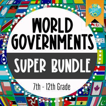 Preview of NEW! Geography: Types of World Governments SUPER Bundle + FREE RESOURCE