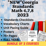 NEW! Georgia 6th7th8th Grade Math Standards2023 Posters,Ch