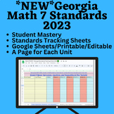 NEW! Georgia 7th Grade Math Standards Student Data Trackin