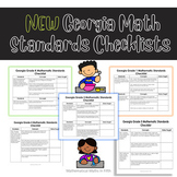 NEW Georgia Math Standards Checklist for Grades K-5