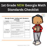 NEW Georgia Math Standards Checklist | Grade 1 Math Standa