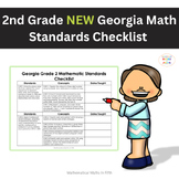 NEW Georgia Math Standards Checklist | Grade 2 Math Standa