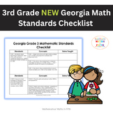 NEW Georgia Math Standards Checklist| Grade 3 Math Standar