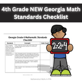 NEW Georgia Math Standards Checklist | Grade 4 Math Standa