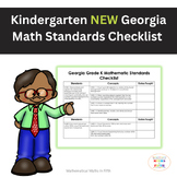 NEW Georgia Math Standards Checklist | Kindergarten Math S