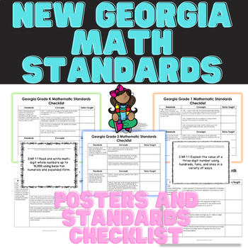 Preview of NEW Georgia Standards Posters and Standards Checklist